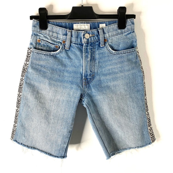 Lucky Brand Relaxed Taper Aztec Stripe Jean Shorts - Picture 1 of 7